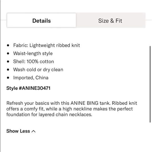 ❤️Sold❤️ Anine Bing | Eva Tank - Picture 8 of 9